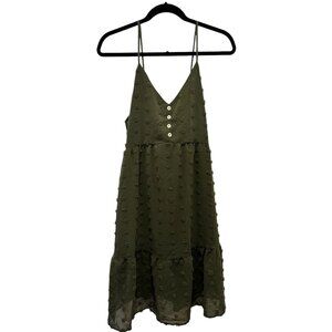 ✌️ 2/$40 ✌️ New Olive Green XL Summer Swiss Dot Dress